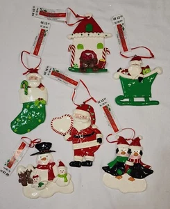 NEW Celebrate it Set of 6 Resin Christmas Ornaments - Picture 1 of 10