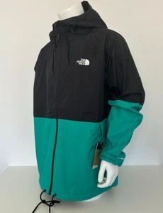THE NORTH FACE MEN'S ANTORA DRYVENT RAIN HOODIE JACKET TNF Black/Lichen Teal XXL - Picture 1 of 10