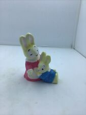 Enesco Mother Rabbit And Baby Ceramic Figurine 1984