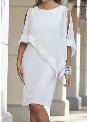 Vestido con Capa Madre de Novia Novio Iglesia Para Mujer Boda Fiesta Crucero L XL 1X 2X Foto 1 de 4