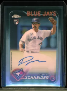 2024 Topps Chrome DAVIS SCHNIEDER rookie RC autograph AUTO mlb record breaker - Picture 1 of 2