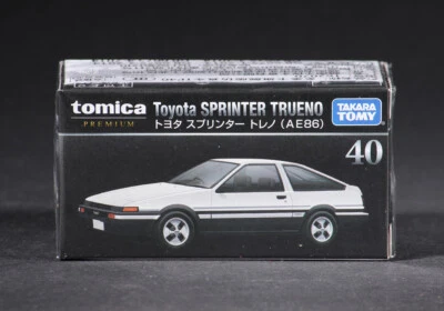 Takara Tomy Tomica 40 PREMIUM Toyota Sprinter Trueno (AE86) Mini Diecast Car - Image 1 of 4