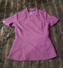 Figs Technical Collection Womens XXS Purple V Neck Nurse Scrubs Shirt Top