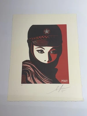 Shepard Fairey “Mujer Fatale” Artist Proof Print New AP Obey 2015 Letterpress - Image 1 of 3
