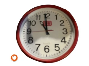 1980er große Bahnhofsuhr 40cm DB Quartzuhrwerk Wanduhr Plastik läuft gut Germany - Picture 1 of 4