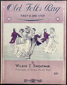 BLACK RAGTIME compositor WILBUR C. SWEATMAN partituras Old Folks Rag ~ 1914 - Imagen 1 de 1