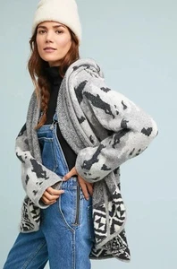 Anthropologie Akemi + Kin Llama/Alpaca Knit Cardigan - Picture 1 of 13