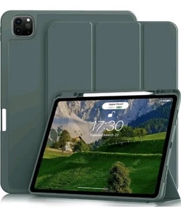 Sonlaryin for iPad Pro 11 Inch Case 2024 M4 with Pencil Holder dark green - Picture 1 of 6