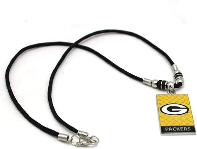 Siskiyou NFL Green Bay Packers Diamond Plate Rope Necklace 20-Inch