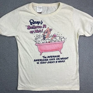 Vintage 70s Ripley’s Believe It or Not! T Shirt White Montgomery Ward Rare Kids - Picture 1 of 7