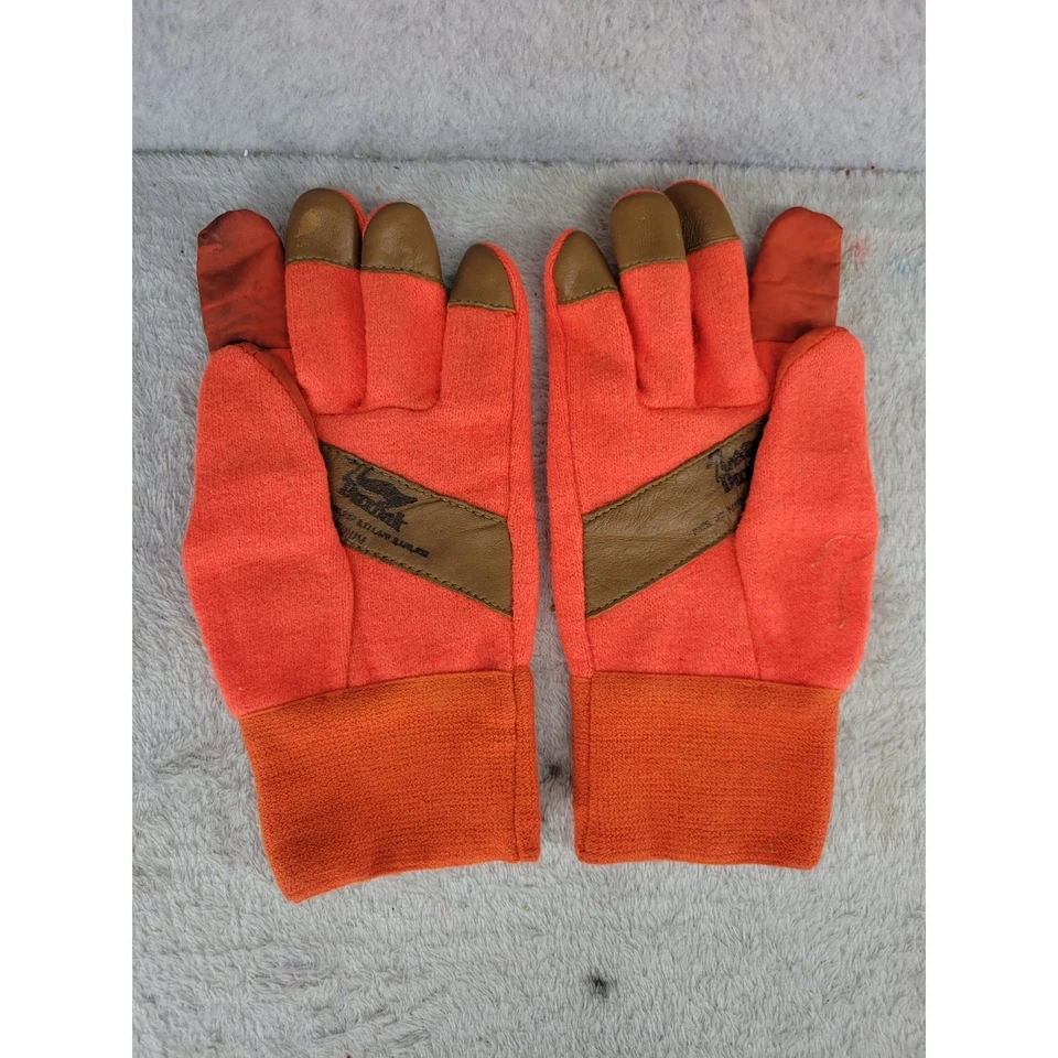 Guantes de Trabajo Rothco Medianos Naranja Cuero Palma Invierno Caza Exterior Foto 1 de 4