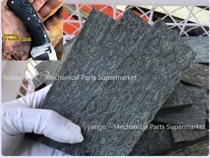 2Pcs 3D Linen Micarta Knife Handle Scales Slabs DIY Carving Material 120X40X9MM - Picture 1 of 5