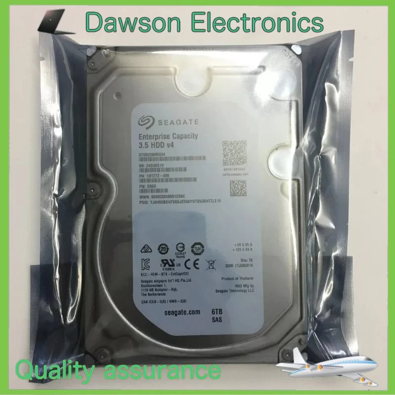 Seagate ST6000NM0034 6TB 7.2K 3.5" 12Gbps Cache 128MB 6000 GB SAS Hard Drive - Image 1 of 4