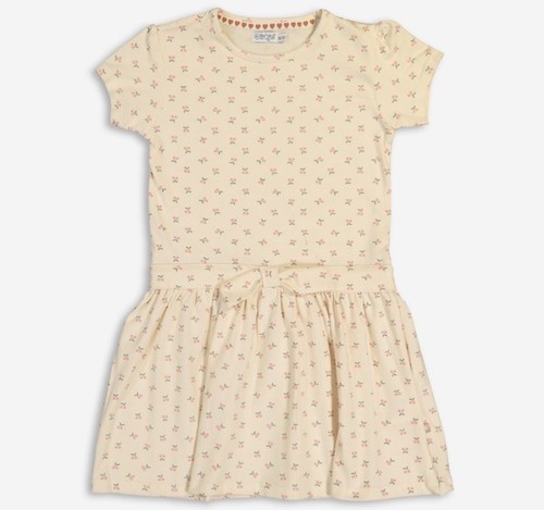 OFF WHITE Abito DIRKJE bambina bambino panna bianco sporco fantasia ciliegia Taglia 3 anni 98 cm