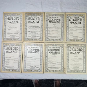 Lot of 8 Antique National Geographic Magazines 1918 Feb, May, July-December - Imagen 1 de 24