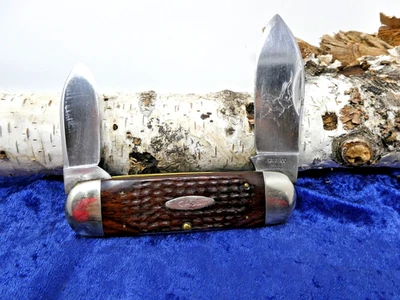 复古 1975 Case XX 5 点 6250 大象脚趾刀 2 刀折叠刀。 很好! — 第 1/4 张图片