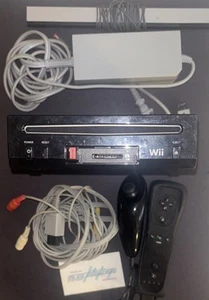 Nintendo Wii RVL-101 Black Console Bundle Controller Nunchuck Cords Sensor - Picture 1 of 22