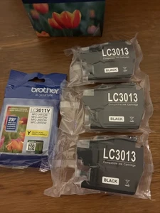 (4) LC3013 Ink Cartridges for Brother LC3011-(3 Black 1 Yellow) - Picture 1 of 4