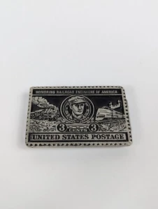 Estampilla postal de colección de Estados Unidos 3 centavos en honor a ingenieros ferroviarios de América clip para dinero - Imagen 1 de 3