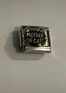 Classic Italian Mother of Cats 🐈⬛ Nomination Style Charm 9mm Bracelet Fits - Picture 1 of 3