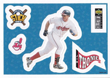 1997 Collector's Choice Stick'Ums Retail Indians Baseball Card #27 Jim Thome