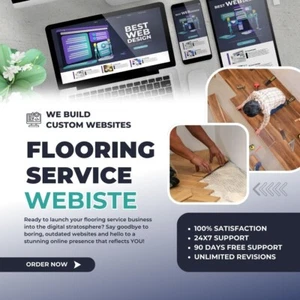 CUSTOM FLOORING SERVICE WEBSITE DESIGN - Modern, Professional & Responsive - Picture 1 of 3