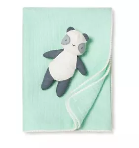 Manta de bebé gasa y felpa panda - Cloud Island™ alegre como nueva nueva en caja conjunto - Imagen 1 de 4