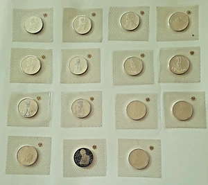 15 x 10 DM Gedenkmünzen 1997, 625 er Silber, polierte Platte, in Noppenfolie - Bild 1 von 2