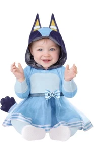 Bluey Baby Kleid 0-6 Monate - Halloween Outfit Tutu Kleid Langarm Kapuze - Baby - Bild 1 von 5