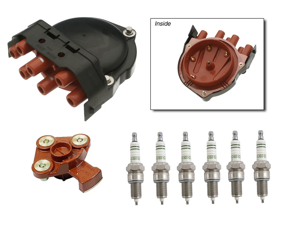 PARA BMW E30E32E34 Kit de encendido NGK bujías distribuidor tapa rotor OEM Bremi Foto 1 de 1