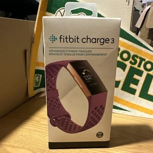 Fitbit Charge 3 Advanced Fitness Tracker FB409RGMG Berry/Rose Gold Sealed NIB - Picture 1 of 7