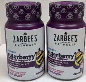 Zarbee’s Children's Elderberry Gummies Immune Support Lot x 2 - Picture 1 of 9