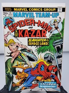 Marvel Team-Up #19 Spider-Man Kazar Marvel 1974 1ST Appearance Stegron 8.0 - Picture 1 of 11
