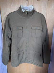 French Connection Fleece Cardigan Men's UK Size M Khaki BNWT - Picture 1 of 9