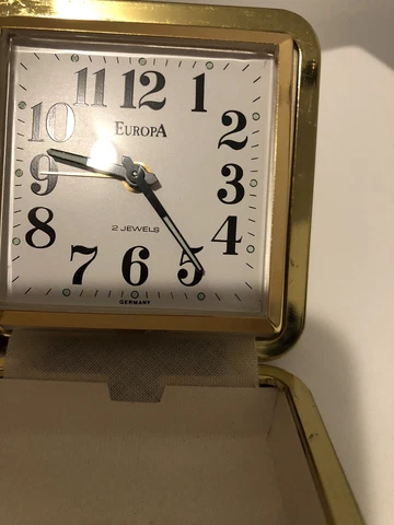 Vintage Europa Travel Alarm 2 Jewels Cover