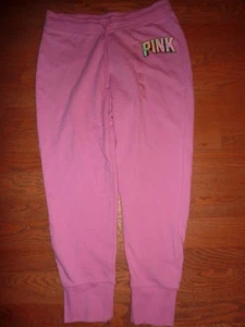 VICTORIAS SECRET PINK"PINK"TROPICAL HAWAIIAN FLORAL SKINNY JOGGER SWEATPANTS NWT - Picture 1 of 2