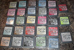 Lot of 28 TIM HOLTZ Ranger Distress Oxide Ink Stamps - NEW! NO DUPLICATES! 