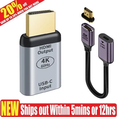 UHD USB Type C Female to Hdmi/DP Video Converter 4K@60Hz Projection HDTV Adapter - Image 1 of 4
