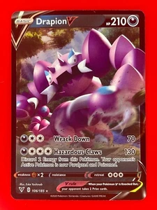 Pokémon TCG Drapion V Vivid Voltage 106/185 Ultra Rare English 2020 NM - Picture 1 of 2