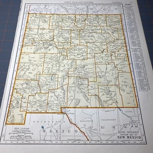 Mappa atlante del Nuovo Messico anni 40 vintage prima della fine della seconda guerra mondiale - Foto 1 di 21