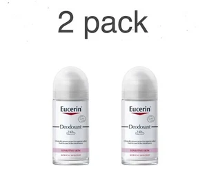 2 x EUCERIN roll-on deodorant for sensitive skin 24h 50 ml / 1.7 fl oz - Picture 1 of 4