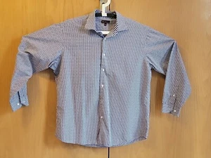 Men's BEN SHERMAN Blue Dress Shirt Size XL, 17.5 /34-35 extra large button down - Picture 1 of 11