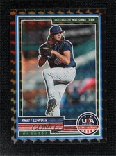 2023 USA Baseball Stars & Stripes Black Finite Prizm 1/1 Rhett Lowder #90 0j81