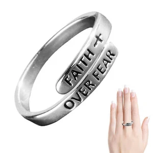 Sterling Silver Adjustable Ring Love Hug Thumb Finger Band Ring For Her Him - Picture 1 of 8