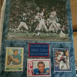 Johnny Unitas - Indianoplis/ Baltimore Colts plaque - HOF 1979 - Picture 1 of 1