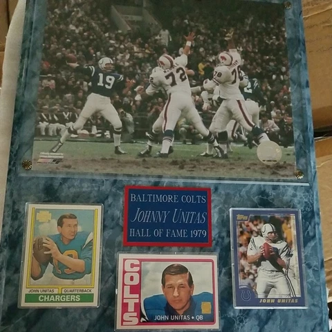 Johnny Unitas - Indianoplis/ Baltimore Colts plaque - HOF 1979 Cover