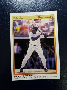 Tony Gwynn San Diego Padres 1991 O-Pee-Chee Premier BLANK BACK ODDBALL