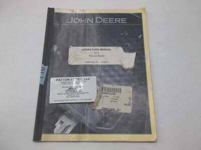 Operator's Manual for John Deere 510 Round Balers - Image 1 of 3