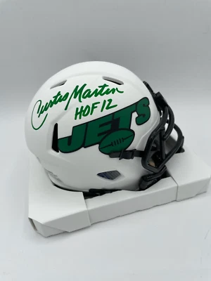 Curtis Martin Autographed Lunar Eclipse Alternate Mini Helmet w/ HOF 12 Inscript - Image 1 of 2