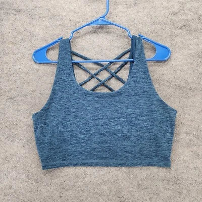 Jockey Sports Bra Womens Large Blue Pull Over Crossback - Image 1 of 4